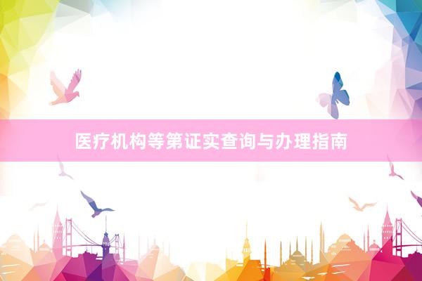 医疗机构等第证实查询与办理指南